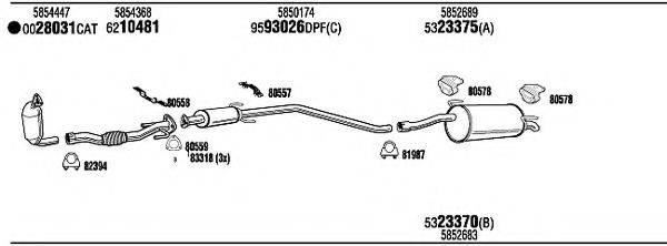 WALKER OPH09172BA Система випуску ОГ