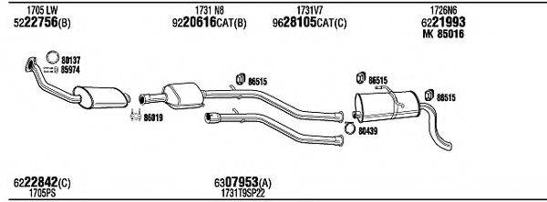 WALKER PEH14434EA Система випуску ОГ