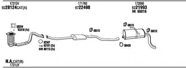 WALKER PEH16281AA Система випуску ОГ