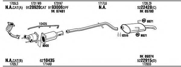 WALKER PEH16289CA Система випуску ОГ