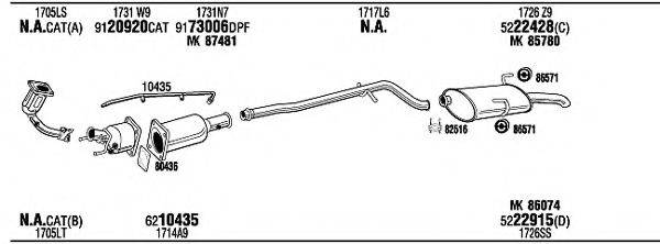 WALKER PEH16289CB Система випуску ОГ