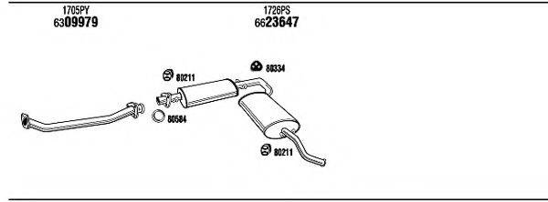 WALKER PEH16749BB Система випуску ОГ