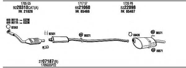 WALKER PET07866 Система випуску ОГ