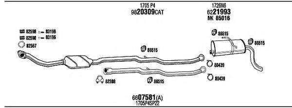 WALKER PET08218B Система випуску ОГ