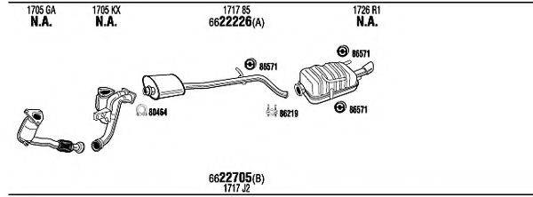 WALKER PET14764 Система випуску ОГ