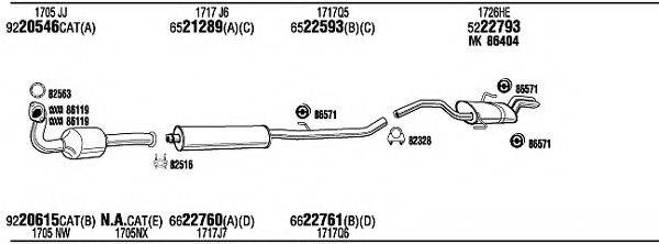 WALKER PET15117 Система випуску ОГ