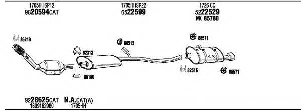 WALKER PET15552 Система випуску ОГ