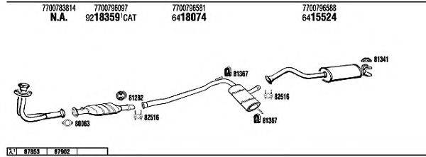 WALKER RE72143 Система випуску ОГ