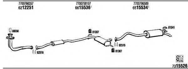 WALKER RE72164 Система випуску ОГ