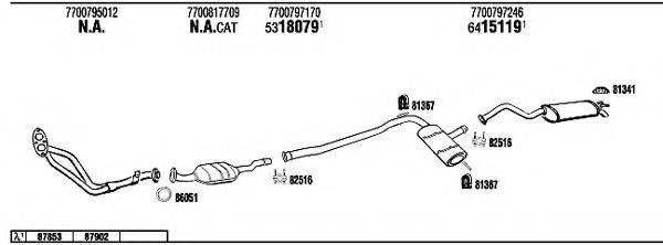 WALKER RE72173 Система випуску ОГ