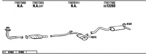 WALKER RE72182 Система випуску ОГ