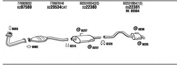 WALKER RE93249 Система випуску ОГ