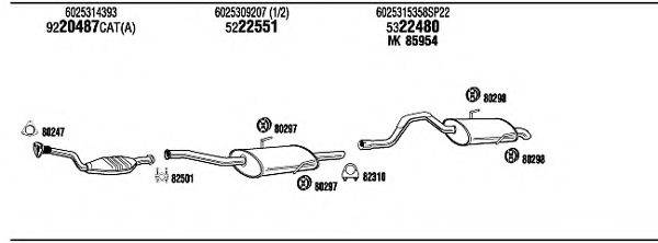 WALKER RE96030 Система випуску ОГ