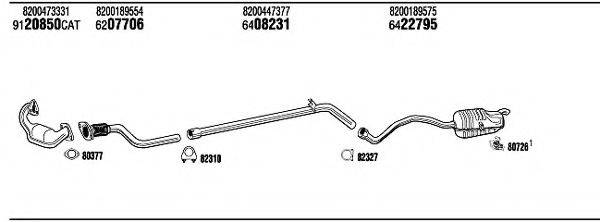 WALKER REH17441 Система випуску ОГ