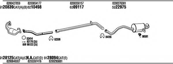 WALKER REH26629 Система випуску ОГ