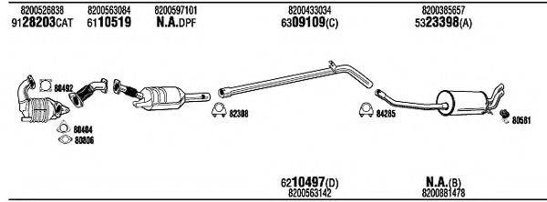 WALKER REK23457 Система випуску ОГ