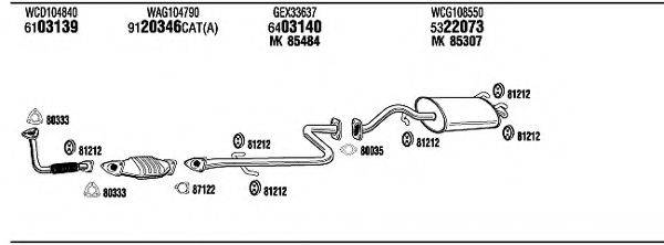 WALKER RV22005 Система випуску ОГ