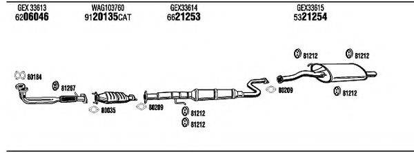 WALKER RV41404 Система випуску ОГ