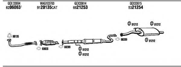 WALKER RV41406 Система випуску ОГ