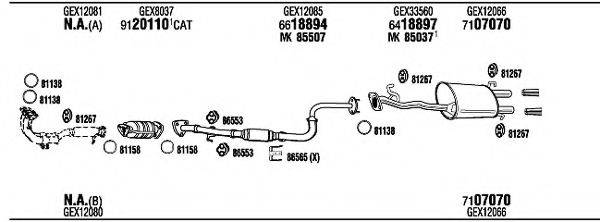 WALKER RV60502 Система випуску ОГ