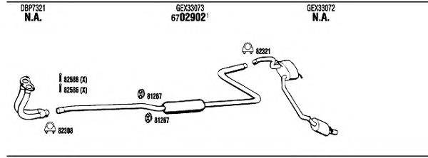 WALKER RV70111 Система випуску ОГ