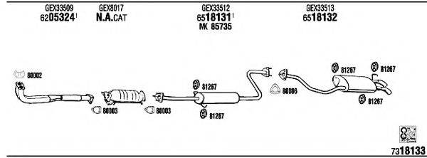 WALKER RV80017 Система випуску ОГ