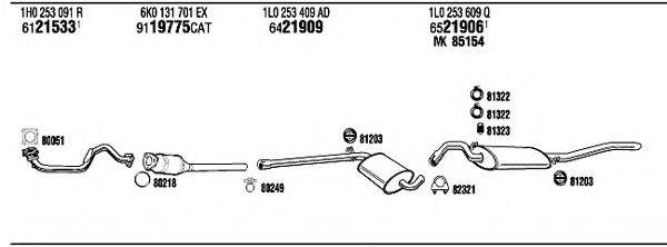 WALKER SE50027 Система випуску ОГ