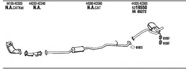 WALKER SU10501 Система випуску ОГ