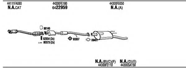 WALKER SUH15434A Система випуску ОГ