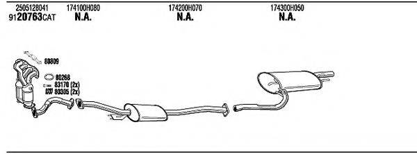 WALKER TOH11102 Система випуску ОГ