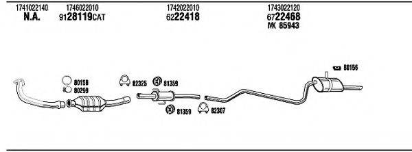 WALKER TOH14693 Система випуску ОГ