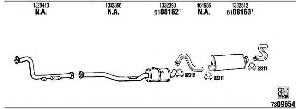 WALKER VO40231 Система випуску ОГ