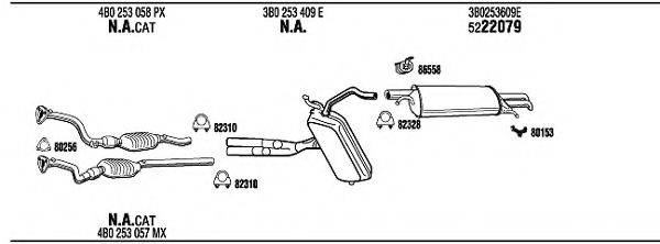 WALKER VW50164 Система випуску ОГ