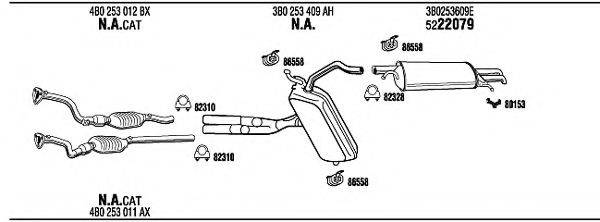 WALKER VW50165 Система випуску ОГ