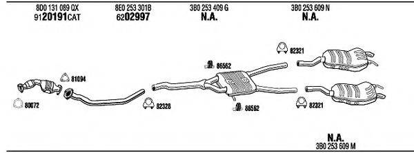 WALKER VW50944 Система випуску ОГ