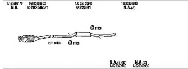 WALKER VWH15459 Система випуску ОГ