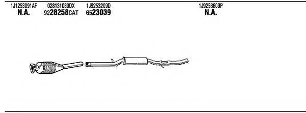 WALKER VWH15463 Система випуску ОГ