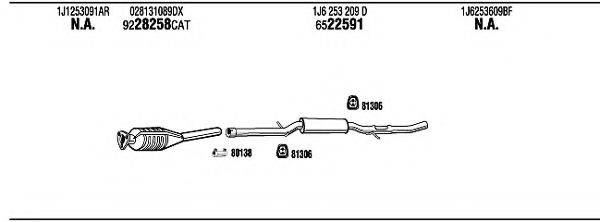 WALKER VWH16064 Система випуску ОГ