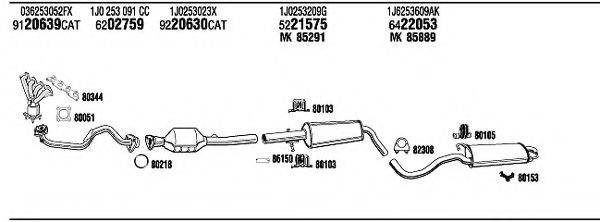 WALKER VWT08799C Система випуску ОГ