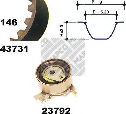 MAPCO 23731 Комплект ременя ГРМ