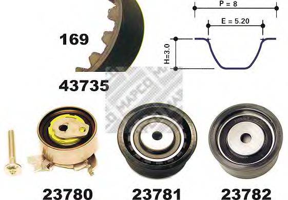 MAPCO 23735 Комплект ременя ГРМ