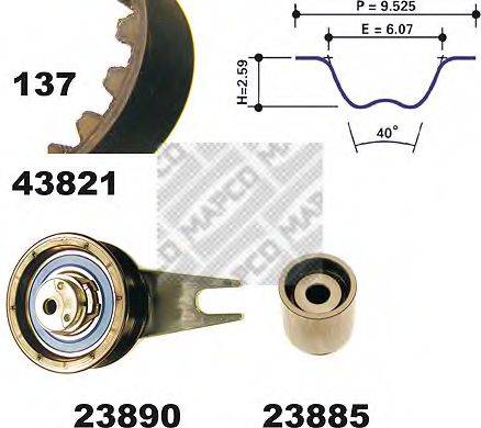 MAPCO 23815 Комплект ременя ГРМ