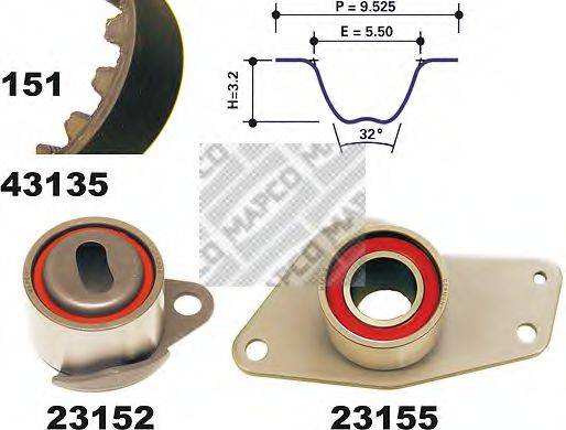 MAPCO 23135 Комплект ременя ГРМ