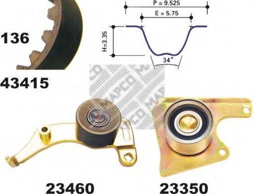 MAPCO 23415 Комплект ременя ГРМ