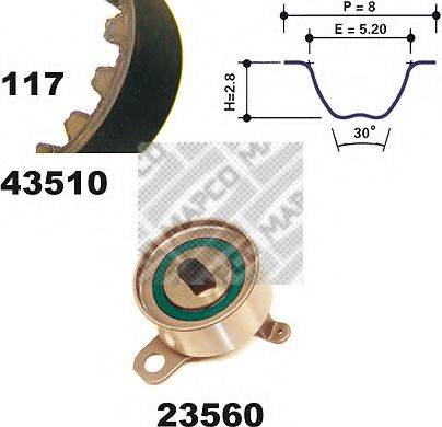 MAPCO 23510 Комплект ременя ГРМ