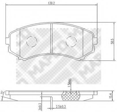 MAPCO 6785 Комплект гальмівних колодок, дискове гальмо