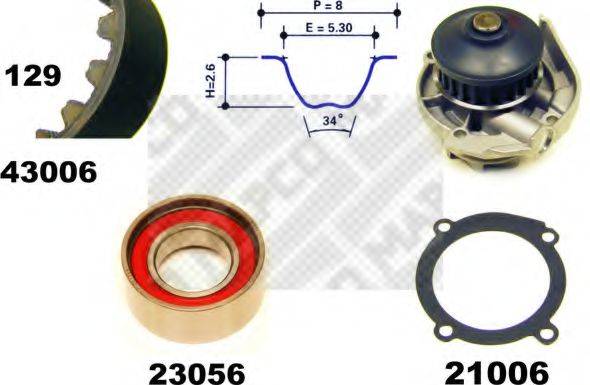 MAPCO 41006 Водяний насос + комплект зубчастого ременя