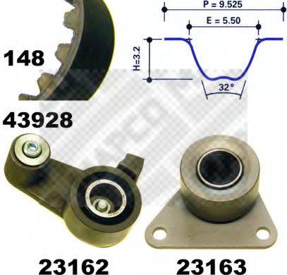 MAPCO 23928 Комплект ременя ГРМ