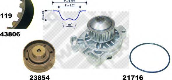 MAPCO 41806 Водяний насос + комплект зубчастого ременя