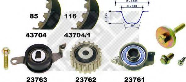 MAPCO 23704 Комплект ременя ГРМ